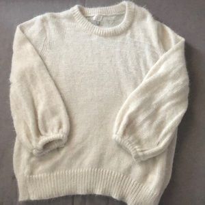 Oversized cream sweater